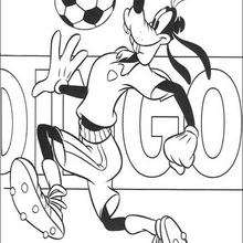 Dingo with the ball - Coloring page - DISNEY coloring pages - Dingo coloring book pages