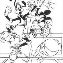 Goofy and Mickey coloring page