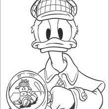 Donald Duck the Private Detective coloring page