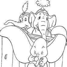Dumbo and the elephant - Coloring page - DISNEY coloring pages - Dumbo coloring pages