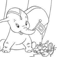 Dumbo and Tim 2 - Coloring page - DISNEY coloring pages - Dumbo coloring pages
