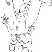 Dumbo can fly - Coloring page - DISNEY coloring pages - Dumbo coloring pages
