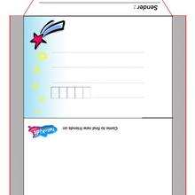 Fairy - Kids Craft - WRITING PAPERS - Envelopes with hellokids motifs