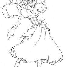 Esmeralda 1 - Coloring page - DISNEY coloring pages - The Hunchback of Notre Dame coloring book pages