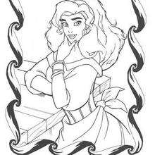 Esmeralda in Thought coloring page