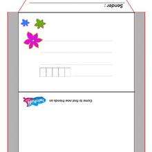 Flowers - Kids Craft - WRITING PAPERS - Envelopes with hellokids motifs