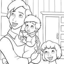 Darling family coloring page