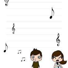Music themed writing paper - Kids Craft - WRITING PAPERS - Writing papers