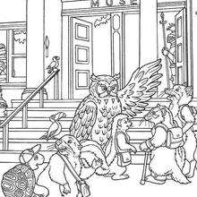 Franklin and museum coloring page