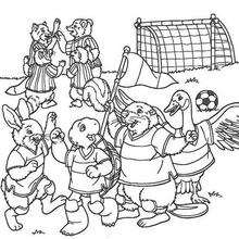 Franklin playing football coloring page