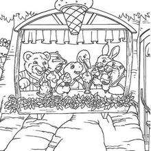 Franklin and ice cream - Coloring page - CHARACTERS coloring pages - CARTOON CHARACTERS Coloring Pages - FRANKLIN coloring pages - FRANKLIN to color