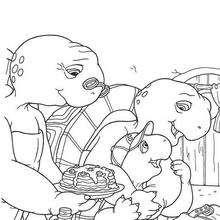 Franklin with grandma coloring page