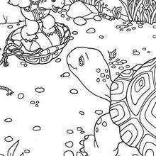 Franklin with his mom - Coloring page - CHARACTERS coloring pages - CARTOON CHARACTERS Coloring Pages - FRANKLIN coloring pages - FRANKLIN to color