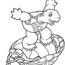 Crazy Franklin coloring page - Coloring page - CHARACTERS coloring pages - CARTOON CHARACTERS Coloring Pages - FRANKLIN coloring pages - FRANKLIN TURTLE coloring pages