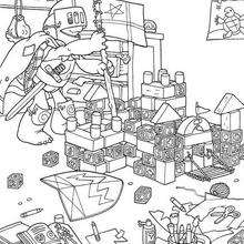 Franklin in his room coloring page