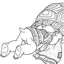 Franklin and Mom coloring page - Coloring page - CHARACTERS coloring pages - CARTOON CHARACTERS Coloring Pages - FRANKLIN coloring pages - FRANKLIN TURTLE coloring pages