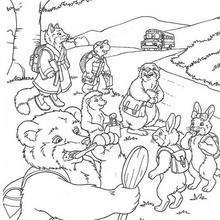 Franklin going to school - Coloring page - CHARACTERS coloring pages - CARTOON CHARACTERS Coloring Pages - FRANKLIN coloring pages - FRANKLIN to color