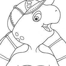 Smiling Franklin coloring page