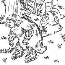 Franklin and Otter coloring page - Coloring page - CHARACTERS coloring pages - CARTOON CHARACTERS Coloring Pages - FRANKLIN coloring pages - FRANKLIN TURTLE coloring pages