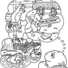 Franklin and friends - Coloring page - CHARACTERS coloring pages - CARTOON CHARACTERS Coloring Pages - FRANKLIN coloring pages - FRANKLIN TURTLE coloring pages