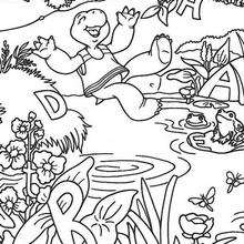 Happy Harriet Turtle coloring page - Coloring page - CHARACTERS coloring pages - CARTOON CHARACTERS Coloring Pages - FRANKLIN coloring pages - HARRIET TURTLE coloring page