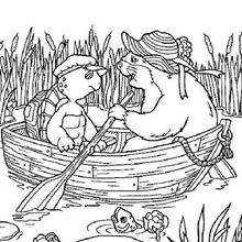 Franklin and Beaver coloring page - Coloring page - CHARACTERS coloring pages - CARTOON CHARACTERS Coloring Pages - FRANKLIN coloring pages - BEAVER coloring pages
