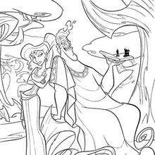 Zeus and Hera coloring page