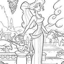 Hera and cupid coloring page