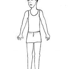 Young man model coloring page - Coloring page - GIRL coloring pages - PAPER DOLL CLOTHES