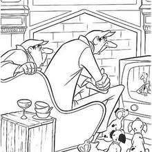 Jasper and Horace - Coloring page - DISNEY coloring pages - 101 Dalmatians coloring pages