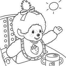 Monchhichi baby - Coloring page - CHARACTERS coloring pages - CARTOON CHARACTERS Coloring Pages - MONCHHICHI coloring pages