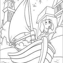 Dog and boat - Coloring page - DISNEY coloring pages - 101 Dalmatians coloring pages