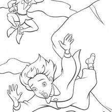 Wendy and Peter pan coloring page