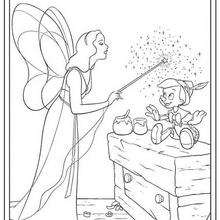 Blue Fairy 1 - Coloring page - DISNEY coloring pages - Pinocchio coloring pages