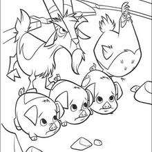 Piggies, Audrey and Jeb coloring page