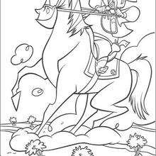 Sheriff Sam Brown on Buck coloring page