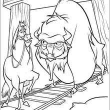 Buck and Junior the Buffalo coloring page