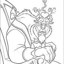 Beast in love - Coloring page - DISNEY coloring pages - Beauty and the Beast coloring pages
