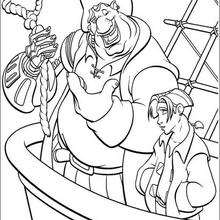 John Silver and Jim Hawkins coloring page