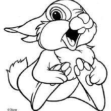 Thumper  4 - Coloring page - DISNEY coloring pages - BAMBI coloring pages