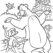 Dancing MONKEYS coloring page