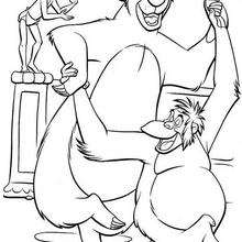BALOO and KING LOUIE coloring page