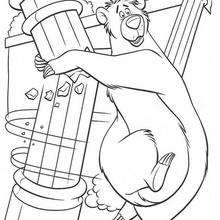 BALOO in King Louie kingdom coloring page