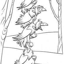 VULTURES of the Jungle coloring page