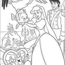 Ariel's Wedding Day coloring page