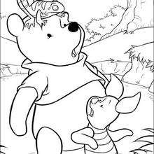 Winnie and Piglet coloring page