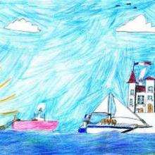 Newport - Drawing for kids - KIDS drawings - LANDSCAPE drawings - SEA