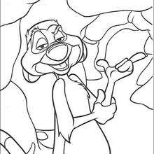 Happy Timon - Coloring page - DISNEY coloring pages - The Lion King coloring pages