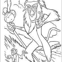 Timon and Rafiki - Coloring page - DISNEY coloring pages - The Lion King coloring pages