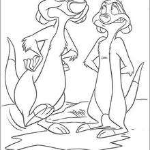 Meerkats - Coloring page - DISNEY coloring pages - The Lion King coloring pages